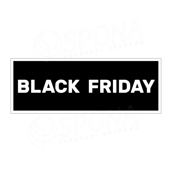 Papierový banner, SKONTO 650 x 240 mm, "BLACK FRIDAY", čierna, biela tlač, 4 ks