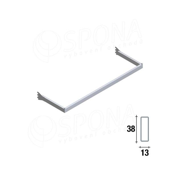 ARKSYS, U-rampa 900 x 306 mm, profil 38 x 13 mm, satin