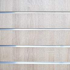 SLAT drážkový panel 120 x 240 cm, 23 drážok, rozstup 10 cm, bez insertov, dub bardolino