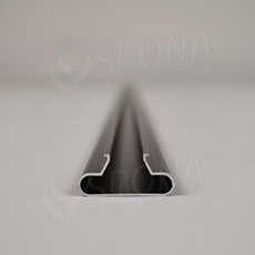 SLAT insert / lišta do drážky, profil T, hliník 0,85 mm, dĺžka 120 cm, eloxovaný, zaguľatený, čierny